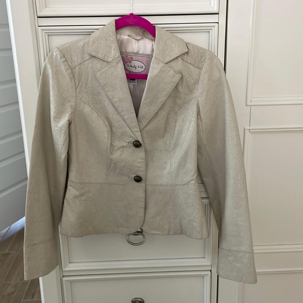 Leather Blazer, WENDY HIL, size 4